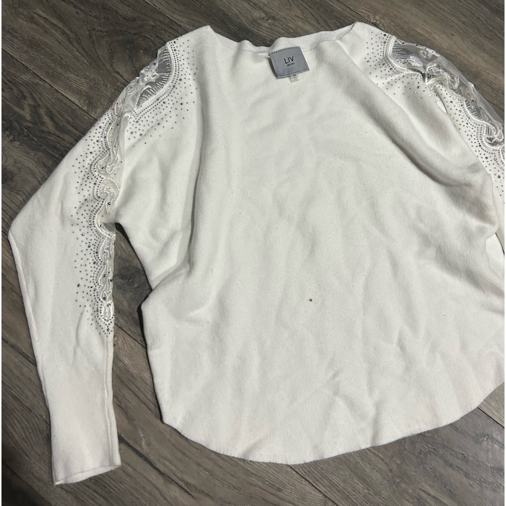 white diamond sweater